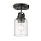 Z-Lite Kinsley 1 Light Flush Mount, Matte Black And Clear Seeded 340F1-MB - alternate 5